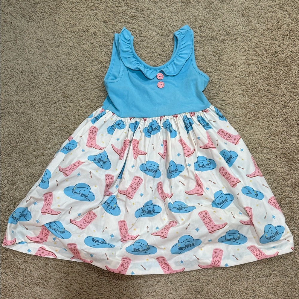 Eleanor Rose girls boots/cowboy hat dress